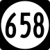 State Route 658 marker