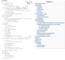 Comparison of the TOC for the article