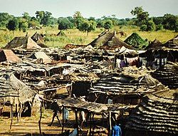 Huts outside Wau, 2008