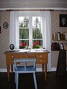 Andersson's writing-desk in Luossa cottage