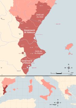 Kingdom of Valencia and its administrative structure