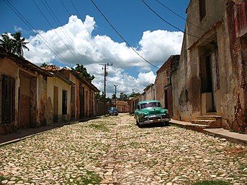 A street in Trinidad, Cuba, part of the UNESCO World Heritage.