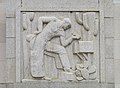 Mail Delivery – West, a relief by Edmond Amateis, by the Ninth Street entrance nearest Market St.