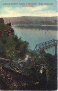 Postcard of Eagle Point Park Stairway and Bridge, Circa 1912