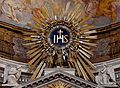 IHS monogram in the Church of the Gesu