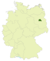 Map of Germany with the location of Berlin highlighted