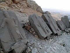 West terrace: Sandstone stele / stelae of Persian