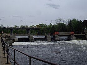 Trent–Severn Waterway entering Peterborough at Scotts Mills