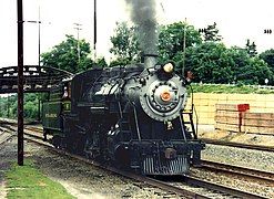 Strasburg No. 90 at Leaman Place, Pennsylvania, on July 30, 1989