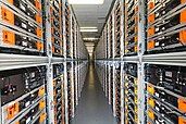 Inside the Tehachapi Energy Storage Project during construction