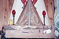 High altar, tabernacle, lamps and painted cloth