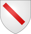 Argent a baton gules