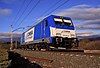 COMSA locomotive 253 102 during tests on the Bilbao-Miranda line in 2011