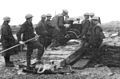 Vickers 8-inch howitzer being loaded, Western Front, 1917