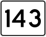 Route 143 marker