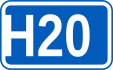 Highway H20 shield}}