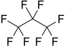 Structural formula of octafluoropropane