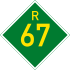 Provincial route R67 shield