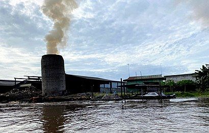 Nee Seng Ngeng & Sons Sago Industries Sdn. Bhd., a sago processing factory located in Kampung Medong.