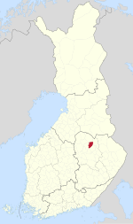 Location of Varpaisjärvi in Finland