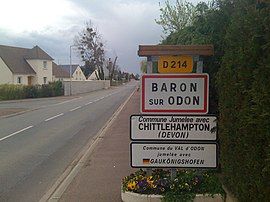 The road into Baron-sur-Odon