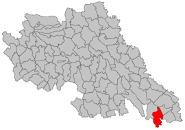 Location in Iași County