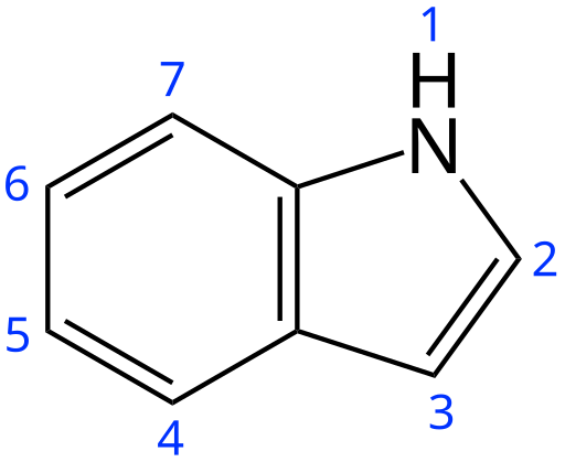 File:Indole 2D numbered.svg