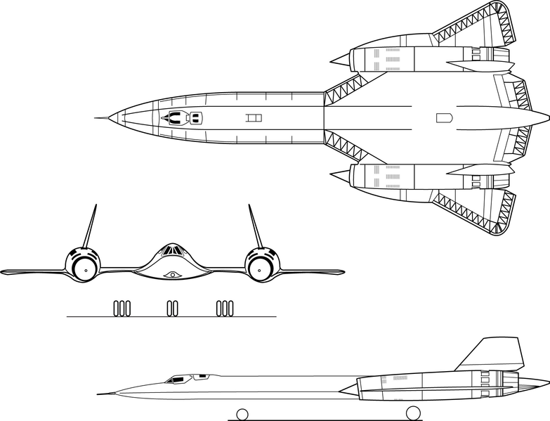 File:Lockheed SR-71A 3view.png