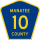 County Road 10 marker