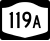 New York State Route 119A marker