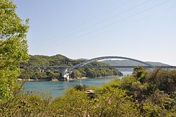 Ōmishima Bridge, leading to Hakata