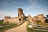 Curtain wall of Pevensey Castle's inner bailey