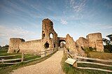 The keep of Pevensey Castle, once the administrative centre of the Rape