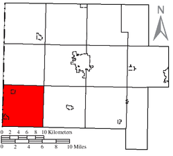 Location of Willshire Township in Van Wert County