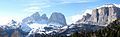 Image 5Sellajoch, South Tyrol and Trentino (seen from Pordoi Pass), Langkofel on the left, Piz Ciavazes on the right