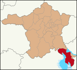 Map showing Şereflikoçhisar District in Ankara Province