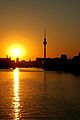 Berlin TV Tower at sunset