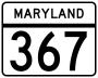 Maryland Route 367 marker