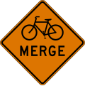 CW9-5a Bicycles Merging