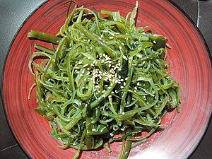 Korean miyeok julgibokkeum (stir-fried seaweed stems)