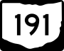 State Route 191 marker