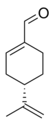 Skeletal formula of perillaldehyde