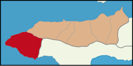 Map showing Armutlu District in Yalova Province