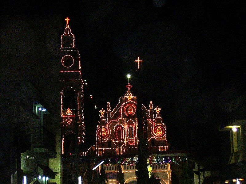 File:OurLadyOfAssumptionShrine-FeastDayNight.JPG