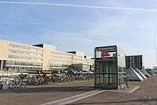 The view of Søndre Campus from Islands Brygge Station.