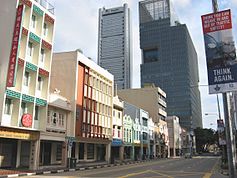 The row of shophouses along South Bridge Road where Spartacus was located.