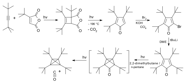 File:Tetra-tert-butyl-tetrahedrane synthesis.svg