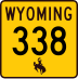 Wyoming Highway 338 marker