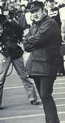 A photo of Bo Schembechler taken in 1975