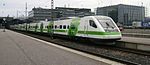 An Sm3 at Helsinki Central railway station in VR's new green/white livery in 2010